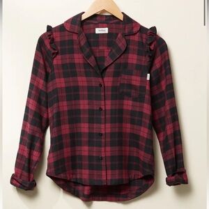 Long Sleeve Cabin Check Pajama Top
